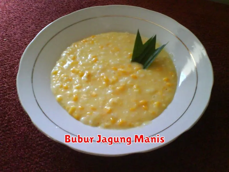 Bubur Jagung Manis