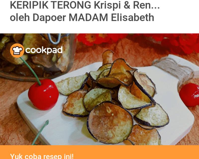 Keripik Terong Ungu Rasa Cokelat Milo